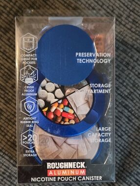 Aluminum Nicotine Pouch Canister - Blue
